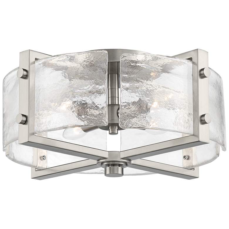 Image 2 Possini Euro Adri 16 3/4 inch Wide Brushed Nickel Ceiling Light