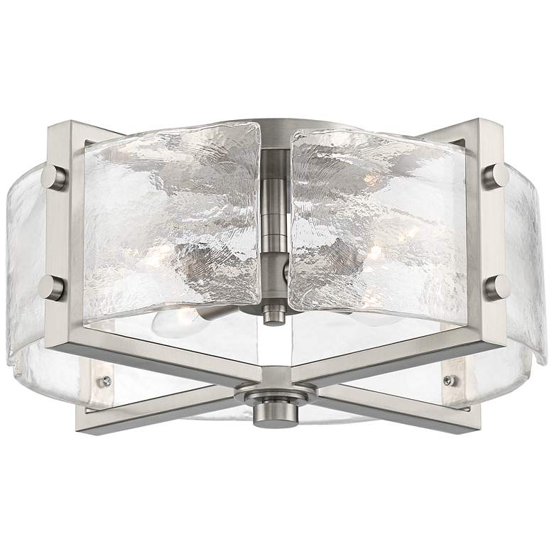 Image 2 Possini Euro Adri 16 3/4" Wide Brushed Nickel Ceiling Light