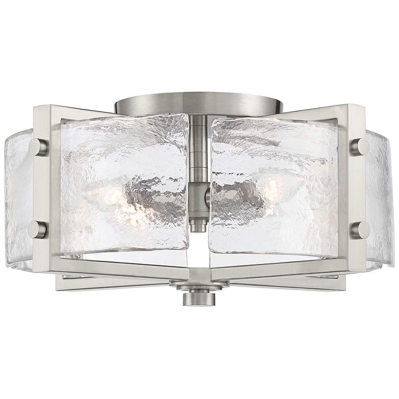 Image 4 Possini Euro Adri 16 3/4" Wide Brushed Nickel Ceiling Light more views