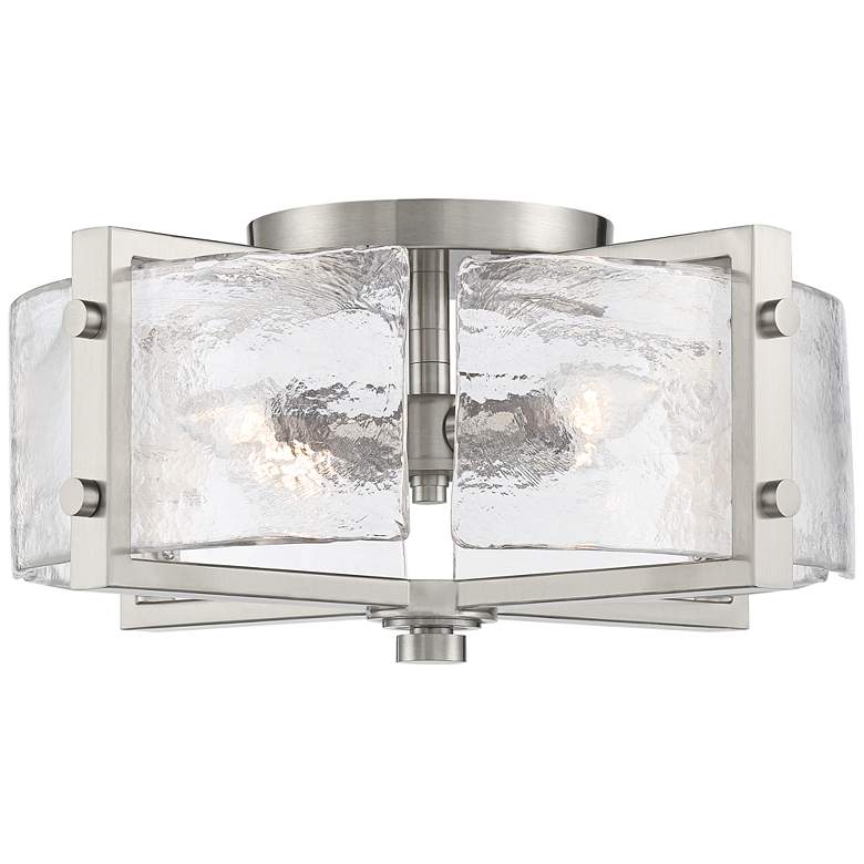 Image 4 Possini Euro Adri 16 3/4 inch Wide Brushed Nickel Ceiling Light more views