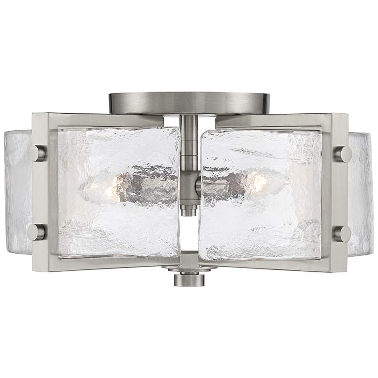 Image 5 Possini Euro Adri 16 3/4" Wide Brushed Nickel Ceiling Light more views