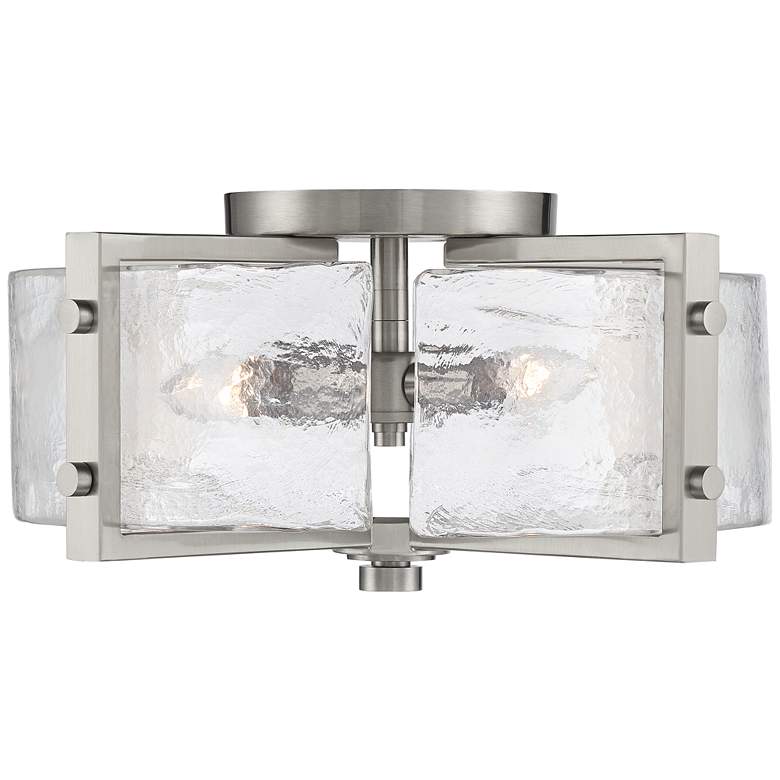 Image 5 Possini Euro Adri 16 3/4 inch Wide Brushed Nickel Ceiling Light more views