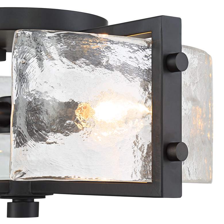 Image 3 Possini Euro Adri 16 3/4" Wide Handcrafted Glass Rustic Ceiling Light more views