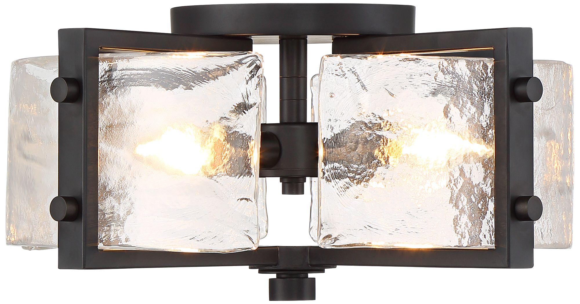 Image 5 Possini Euro Adri 16 3/4" Wide Water Glass Rustic Ceiling Light more views