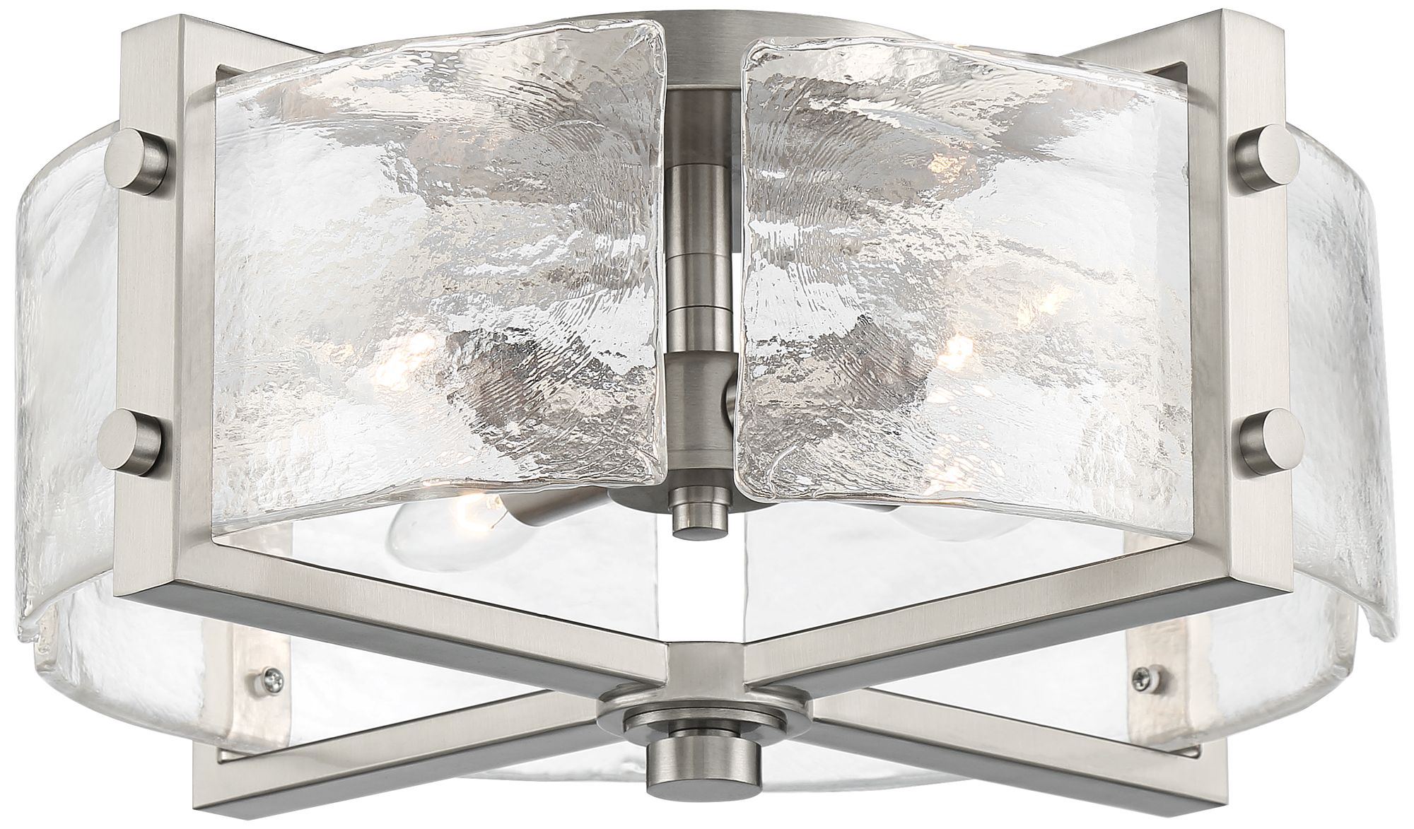 Image 2 Possini Euro Adri 16 3/4"W Brushed Nickel Water Glass Ceiling Light