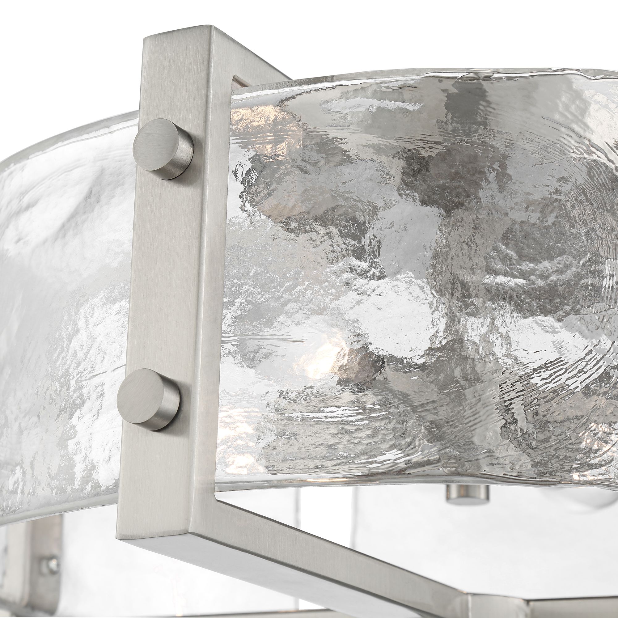 Image 3 Possini Euro Adri 16 3/4"W Brushed Nickel Water Glass Ceiling Light more views