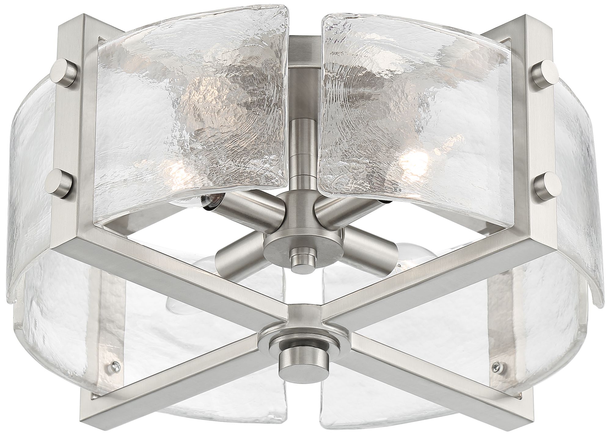 Image 6 Possini Euro Adri 16 3/4"W Brushed Nickel Water Glass Ceiling Light more views