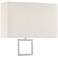 Possini Euro Advent 15" High Polished Nickel 2-Light Wall Sconce