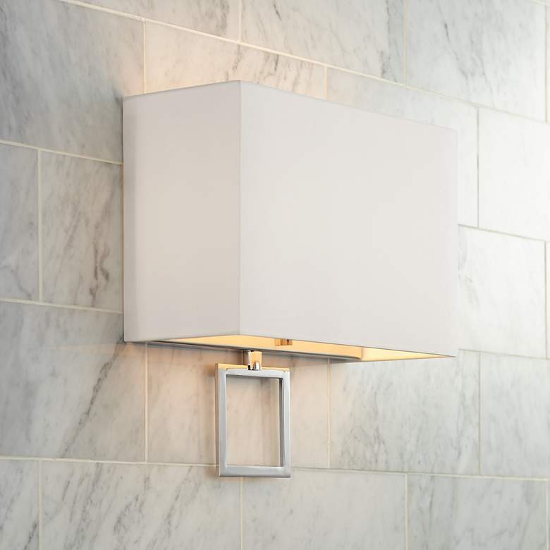 Image 1 Possini Euro Advent 15" High Polished Nickel 2-Light Wall Sconce
