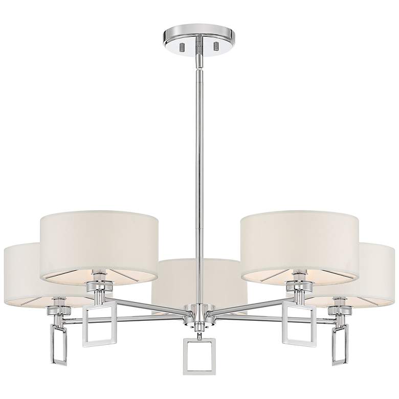 Possini Euro Advent 31 1/2&quot; Wide Polished Nickel 5-Light Chandelier more views