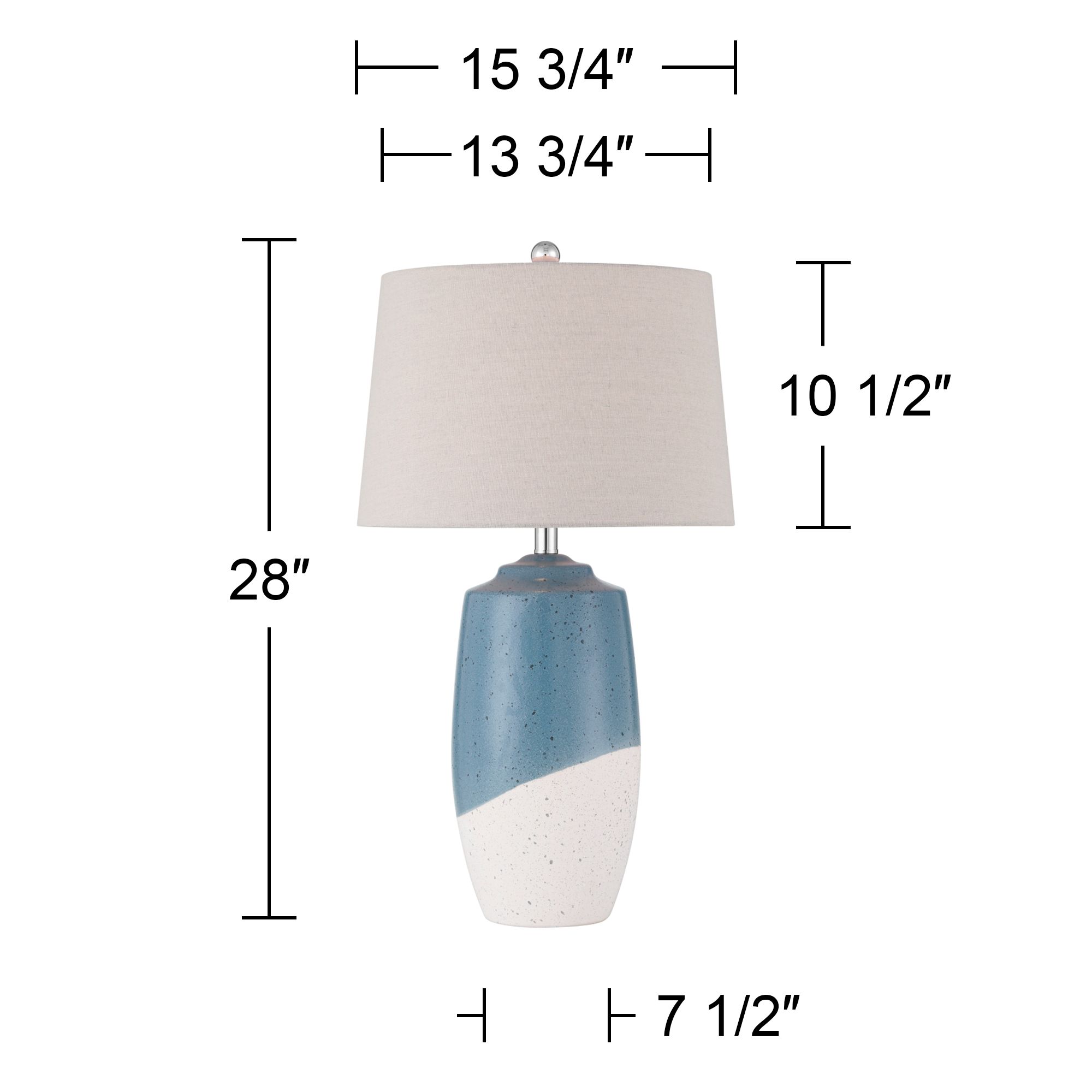 Possini Euro Aegean 28" High Coastal Blue Ceramic Table Lamp Set of 2
