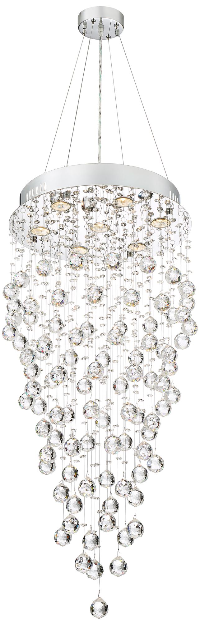 Image 2 Possini Euro Aida 18" Wide Pouring Crystal Bubble Chandelier