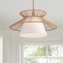 2_Possini Euro Aire 24" Wide Rope Fabric Modern Pendant Chandelier