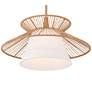 4_Possini Euro Aire 24" Wide Rope Fabric Modern Pendant Chandelier more views