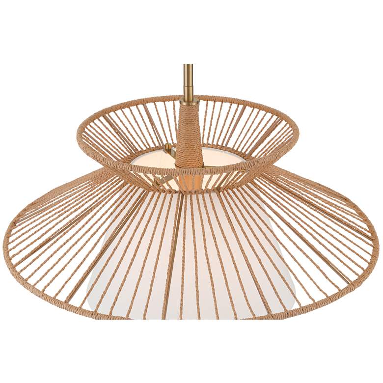 Image 5 Possini Euro Aire 24" Wide Rope Fabric Modern Pendant Chandelier more views