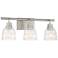 Possini Euro Aislinn 22" Wide Nickel 3-Light Bath Light