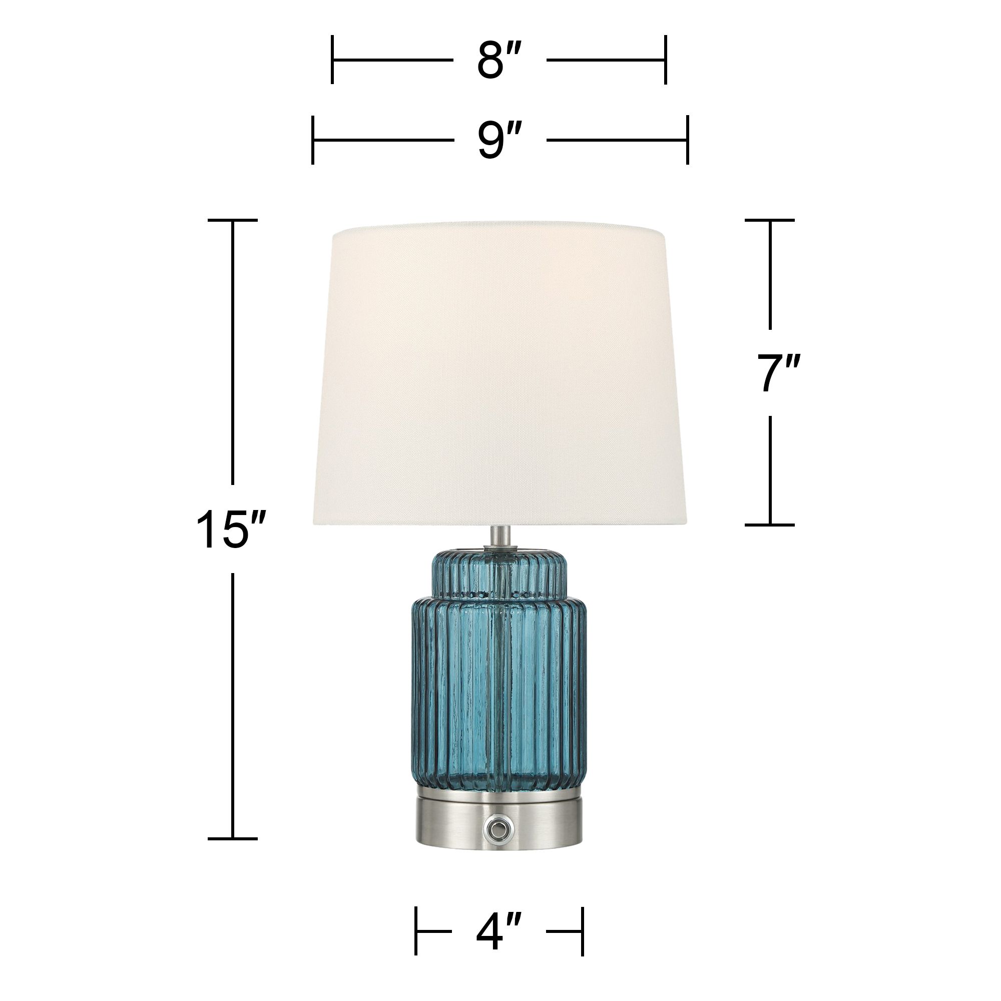 Watch A Video About the Possini Euro Alain Blue Fluted Glass Cordless Accent Table Lamp