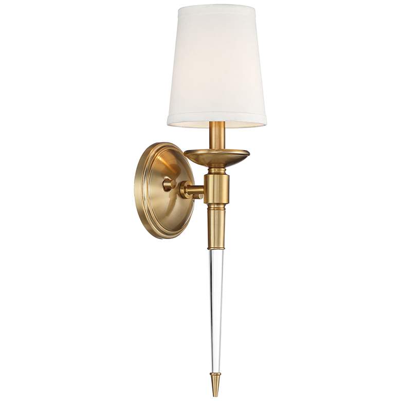 Image 6 Possini Euro Alara 20 1/4 inch High Warm Antique Brass Wall Sconce more views