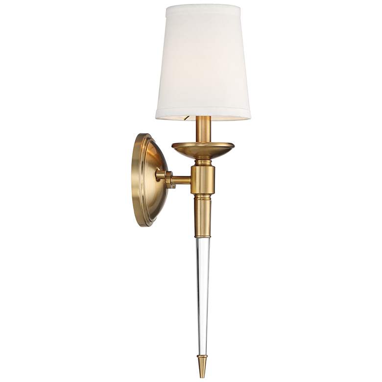 Image 7 Possini Euro Alara 20 1/4 inch High Warm Antique Brass Wall Sconce more views