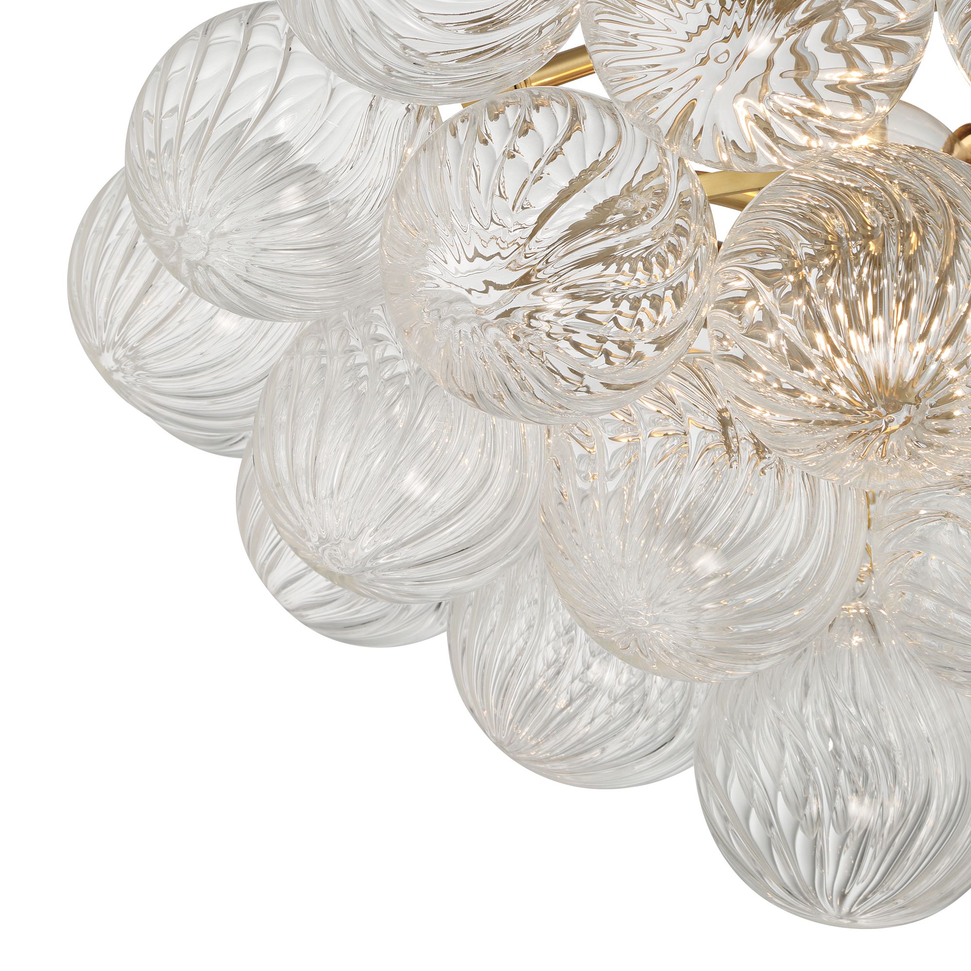 Image 3 Possini Euro Albaro 18 1/2"W Soft Gold and Glass 2-Light Ceiling Light more views
