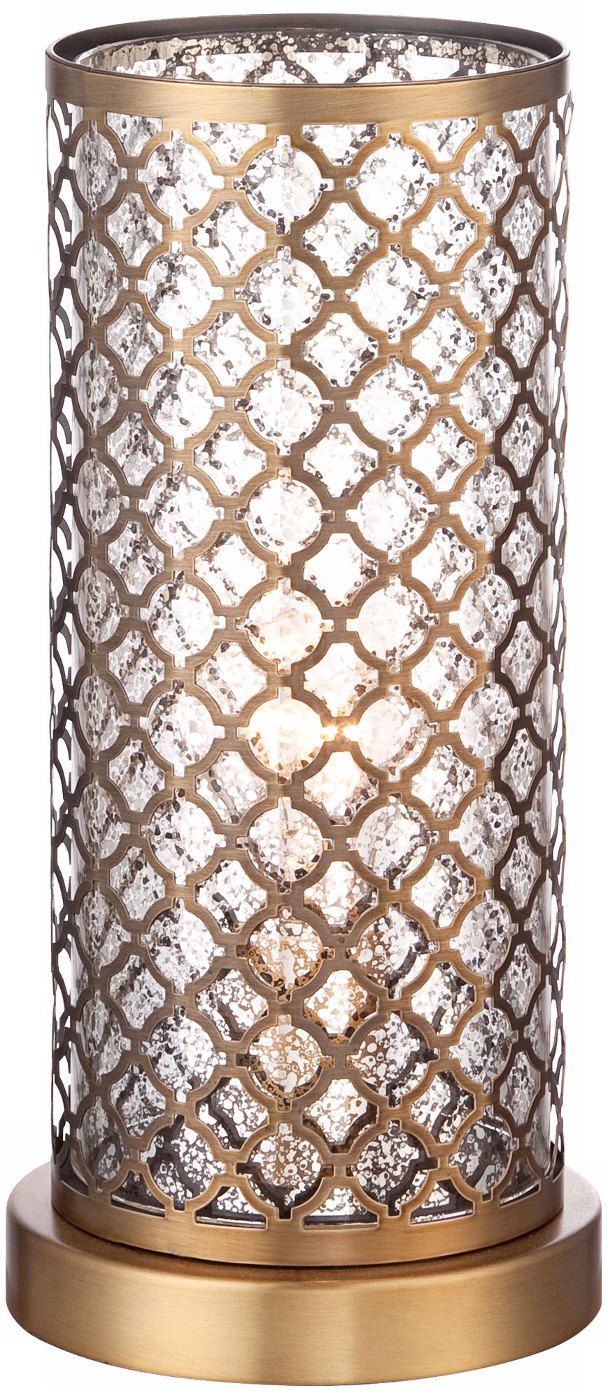 Image 4 Possini Euro Alcazar 12" High Brass and Mercury Glass Accent Light more views