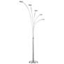 3_Possini Euro Aldo 88" High Chrome 5-Light Modern LED Arc Floor Lamp