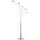 Possini Euro Aldo 88" High Chrome 5-Light Modern LED Arc Floor Lamp