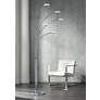 2_Possini Euro Aldo 88" High Chrome 5-Light Modern LED Arc Floor Lamp