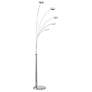 6_Possini Euro Aldo 88" High Chrome 5-Light Modern LED Arc Floor Lamp more views