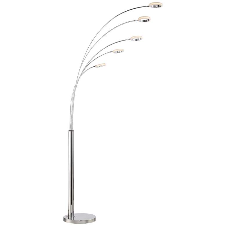 Image 7 Possini Euro Aldo 88" High Chrome 5-Light Modern LED Arc Floor Lamp more views