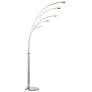 7_Possini Euro Aldo 88" High Chrome 5-Light Modern LED Arc Floor Lamp more views
