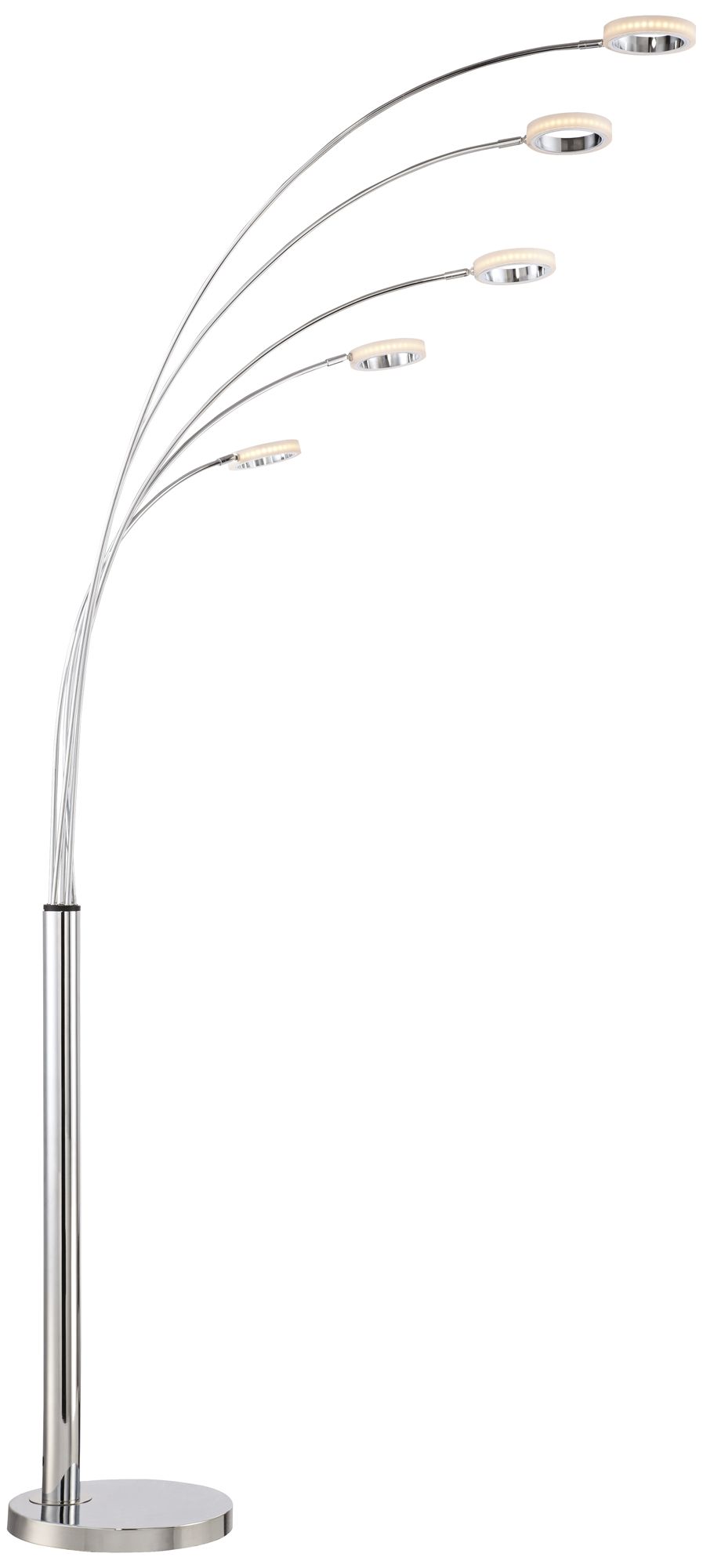 5 light chrome floor lamp