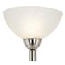Thumbnail4 of Possini Euro Alexei 72" Brushed Nickel Gooseneck Torchiere Floor Lamp more views
