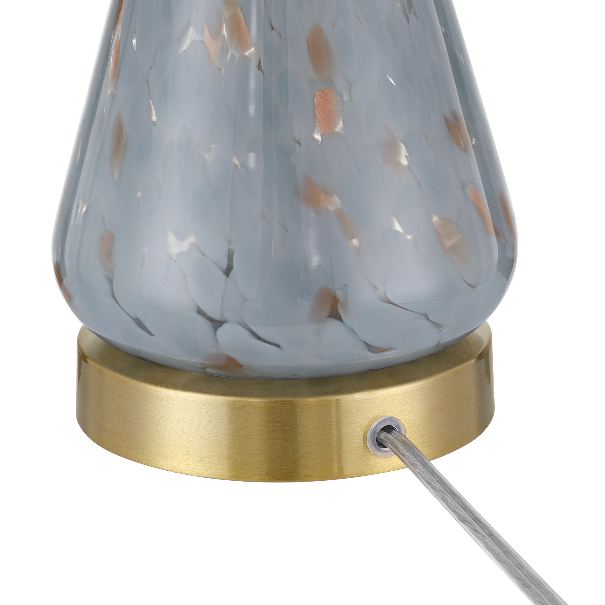 Image 7 Possini Euro Alexia 20" Gold and Blue Glass Table Lamps Set of 2 more views