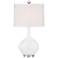 Possini Euro Alexis White Floral Table Lamp