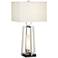 Possini Euro Alfaro Polished Nickel Night Light Table Lamp