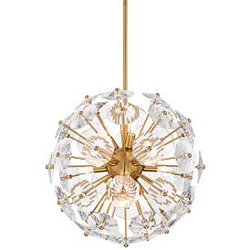 Image2 of Possini Euro Alice 20" Wide Soft Gold and Crystal 11-Light Orb Pendant