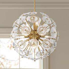 Image1 of Possini Euro Alice 20" Wide Soft Gold and Crystal 11-Light Orb Pendant