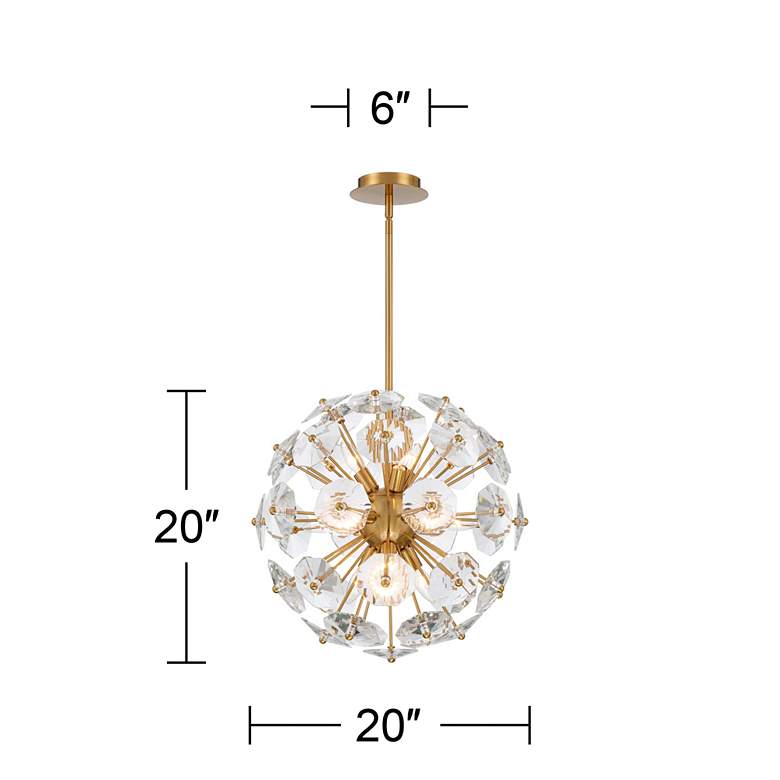 Image 7 Possini Euro Alice 20 inch Wide Soft Gold and Crystal 11-Light Orb Pendant more views