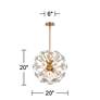 Possini Euro Alice 20" Wide Soft Gold and Crystal 11-Light Orb Pendant