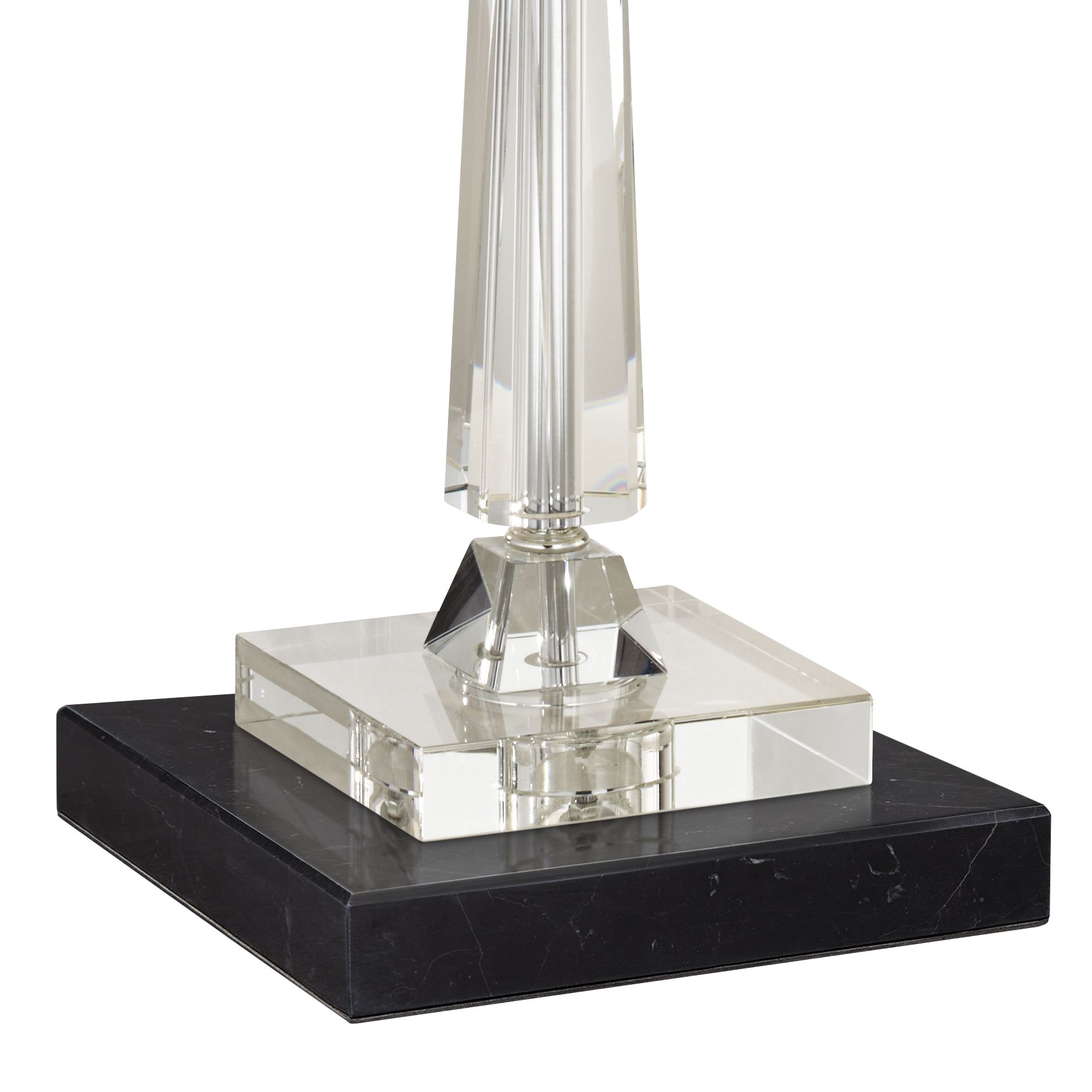 Image 5 Possini Euro Aline 26 1/2" Crystal Lamp and Black Marble Riser more views