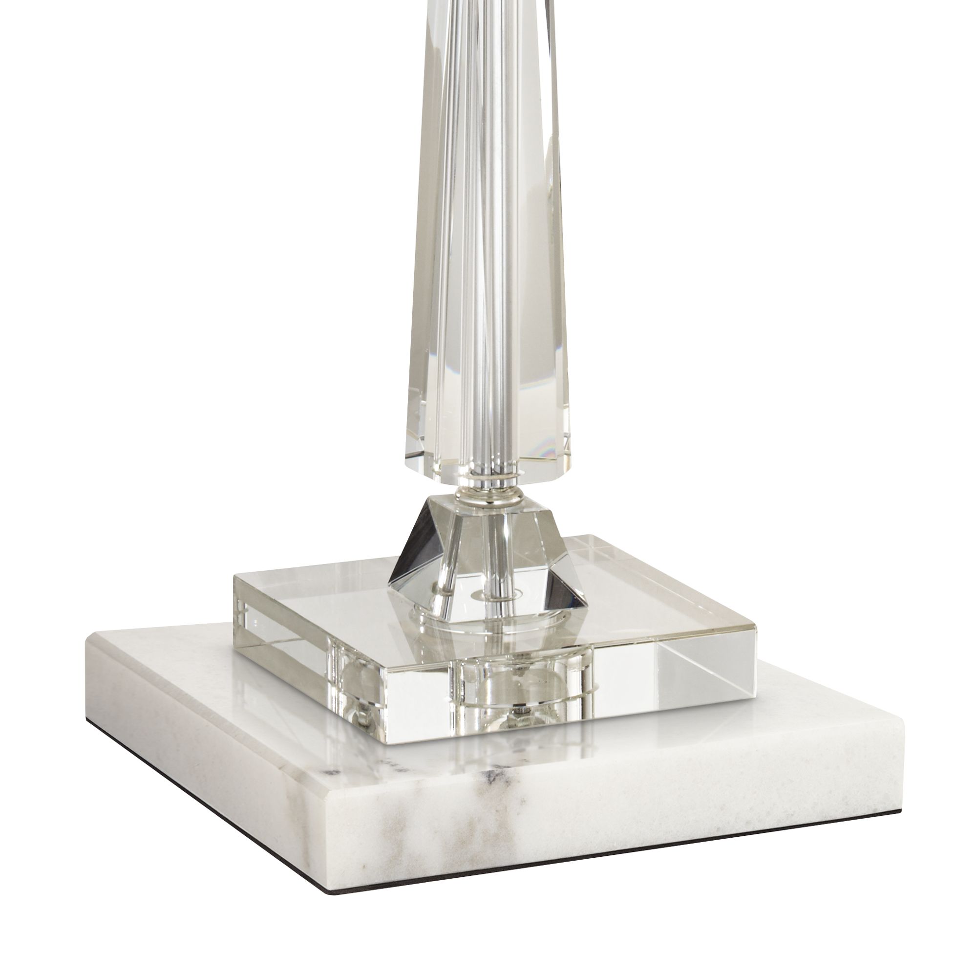 Image 5 Possini Euro Aline 26 1/2" Crystal Lamp and White Marble Riser more views