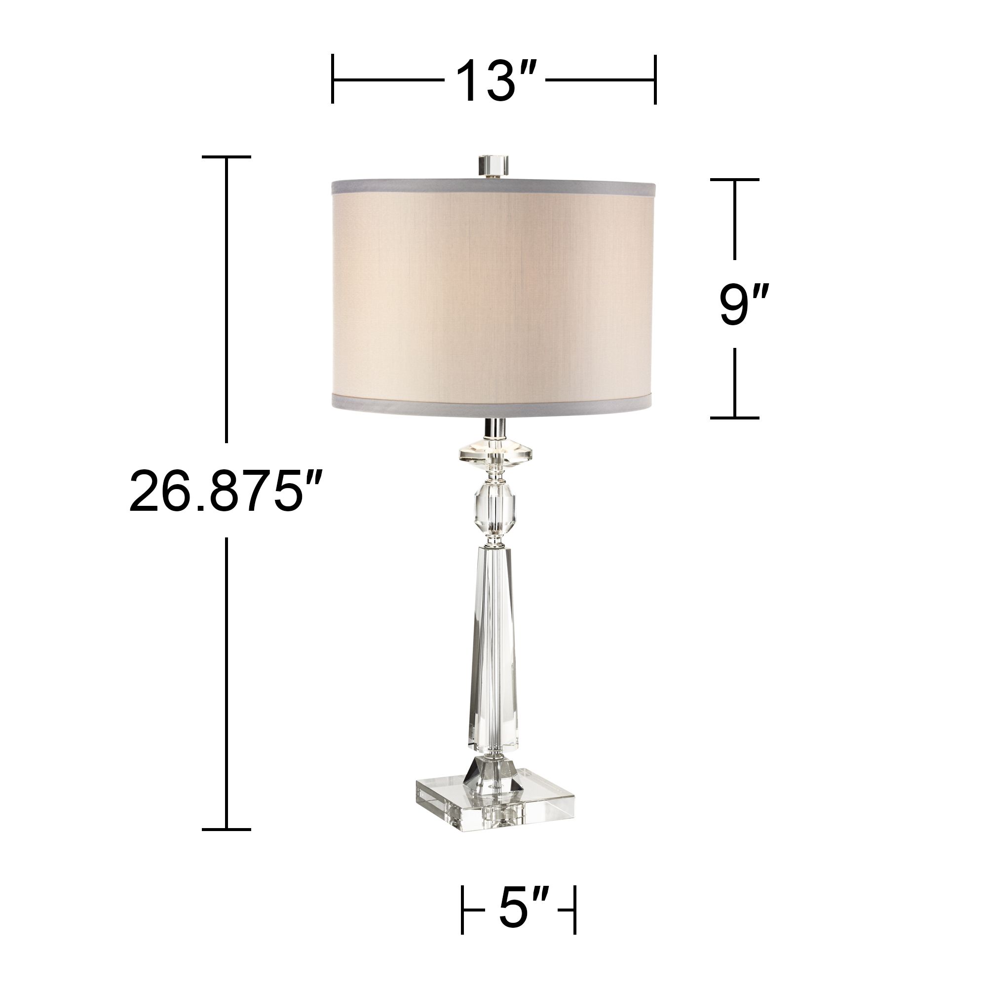 Possini Euro Aline 26 1/2" Crystal Table Lamp with USB Dimmer in scene