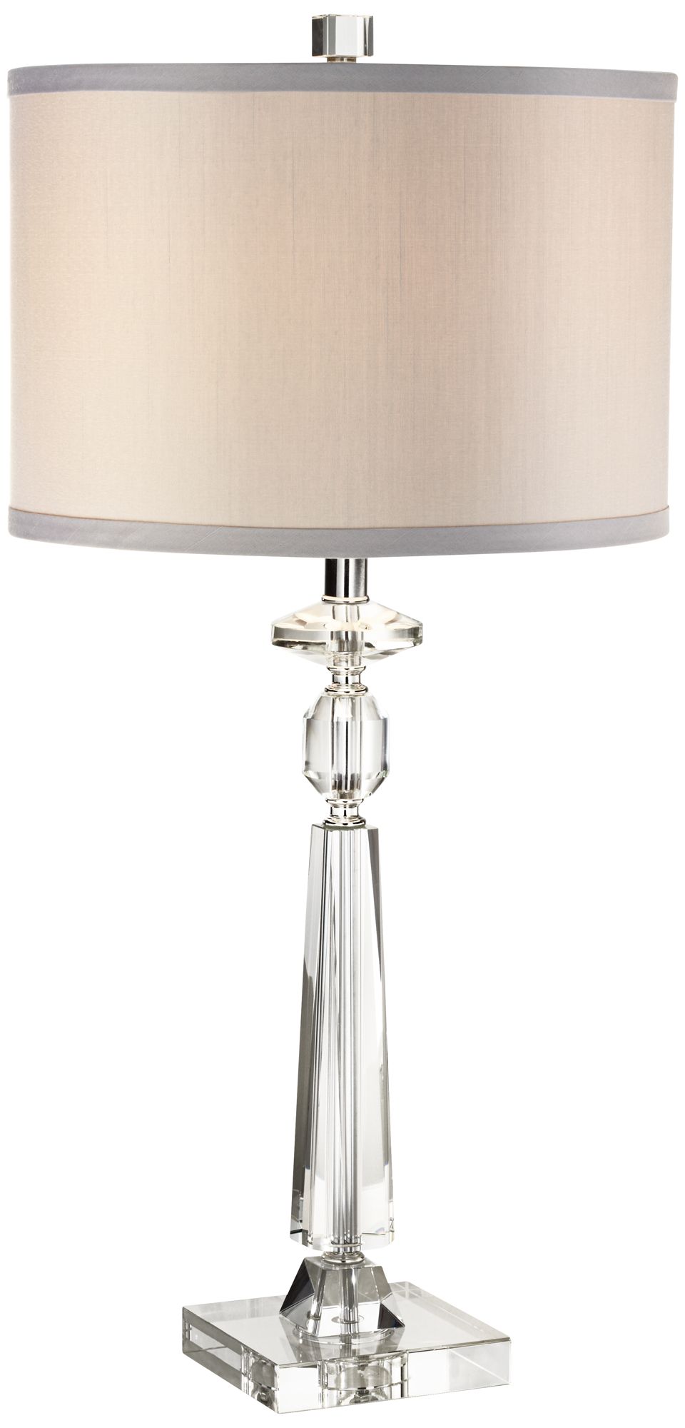 Image 3 Possini Euro Aline 26 1/2" Gray and Crystal Traditional Lamp