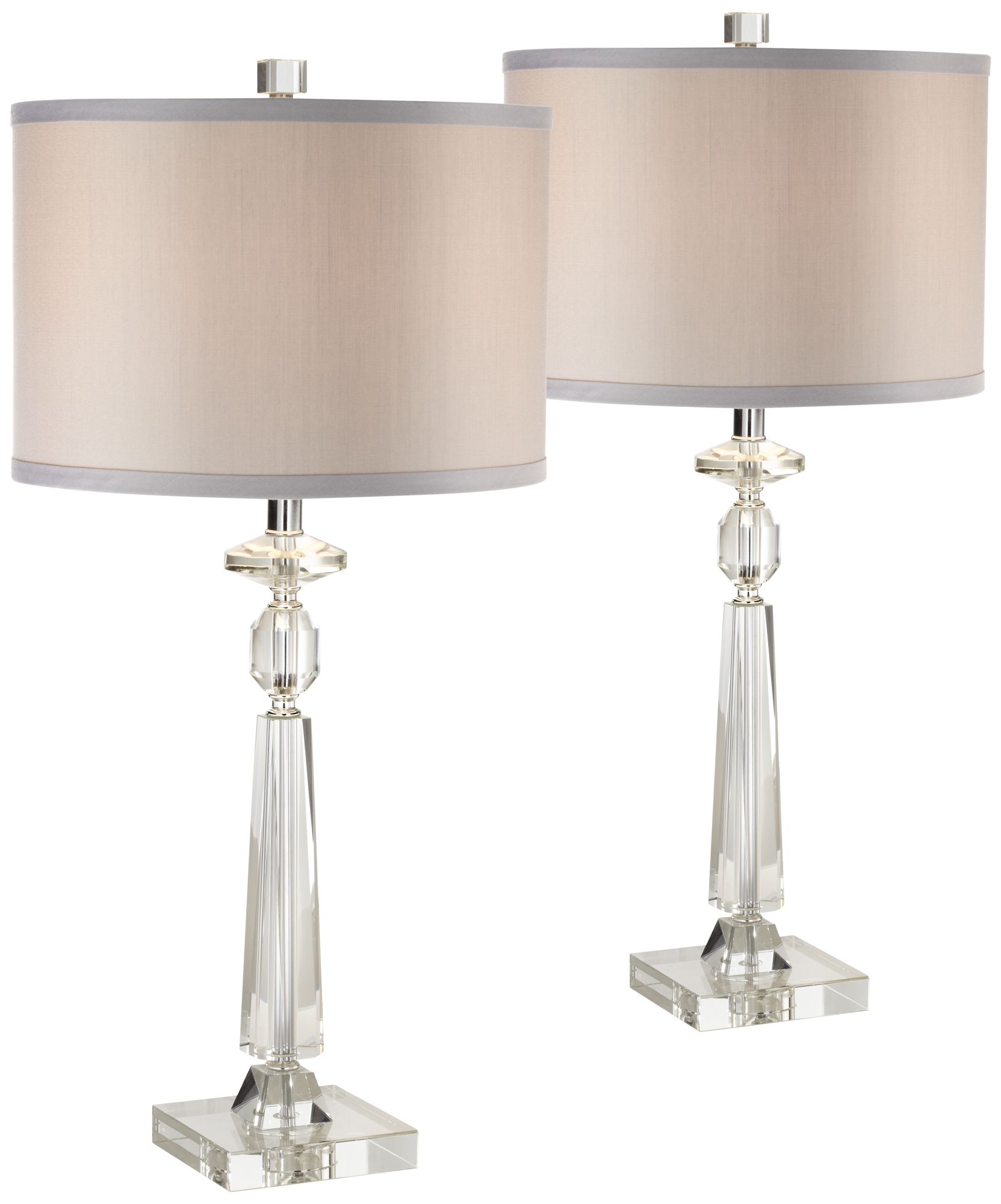Possini Euro Aline 27" Crystal Table Lamps Set of 2