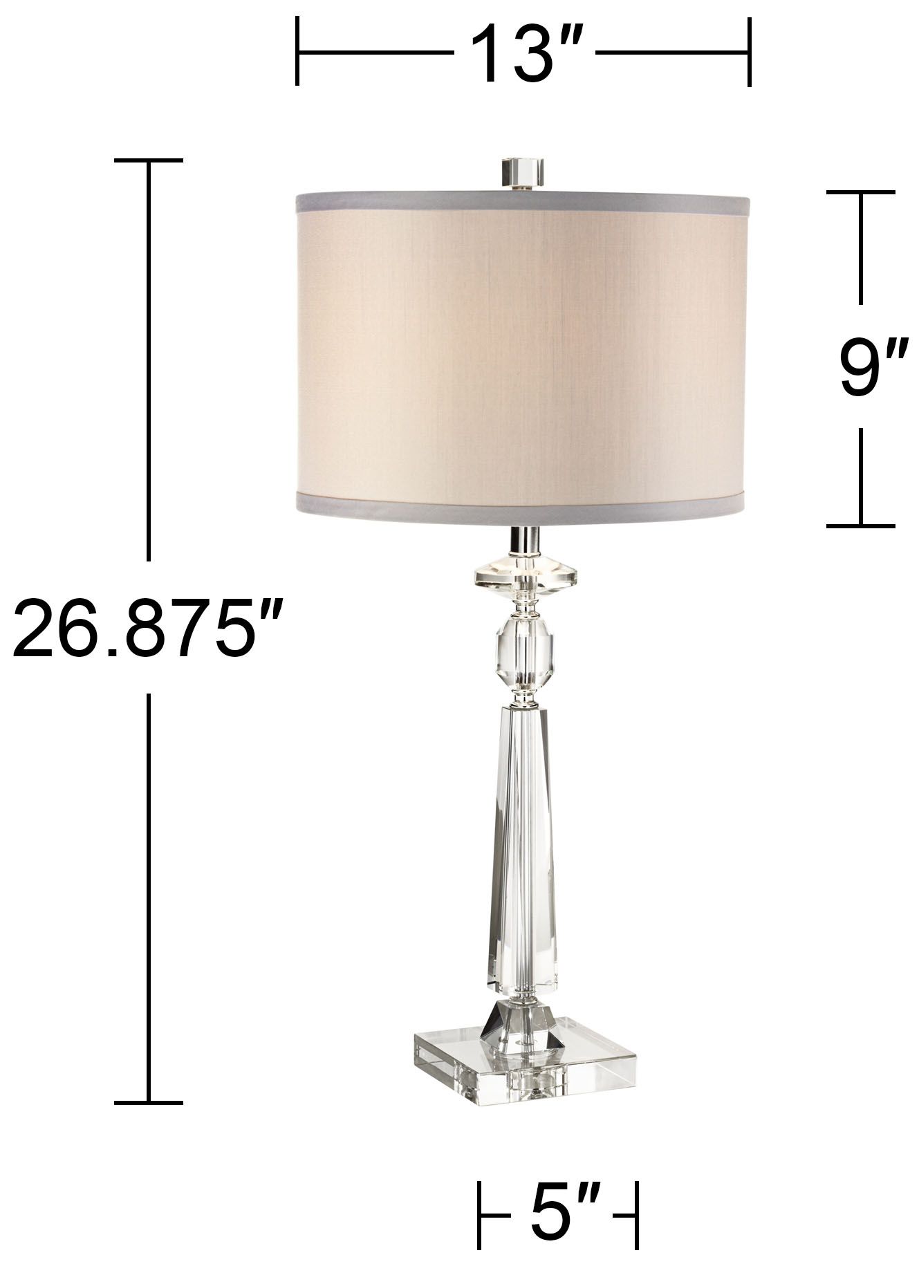 Image 7 Possini Euro Aline 27" Crystal Table Lamps Set of 2 more views