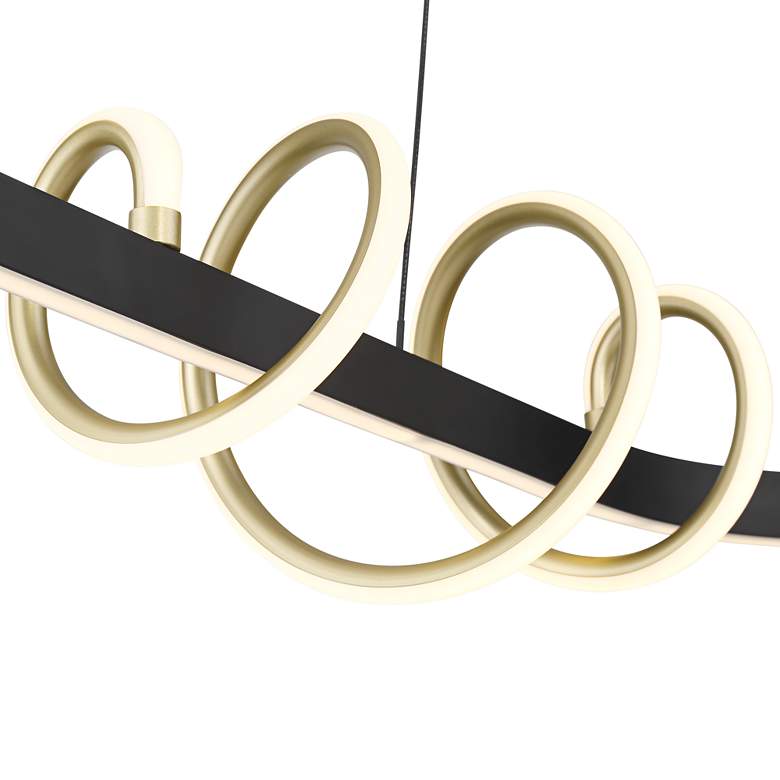 Image 4 Possini Euro Allen 39 1/4" Gold and Matte Black LED Island Pendant more views