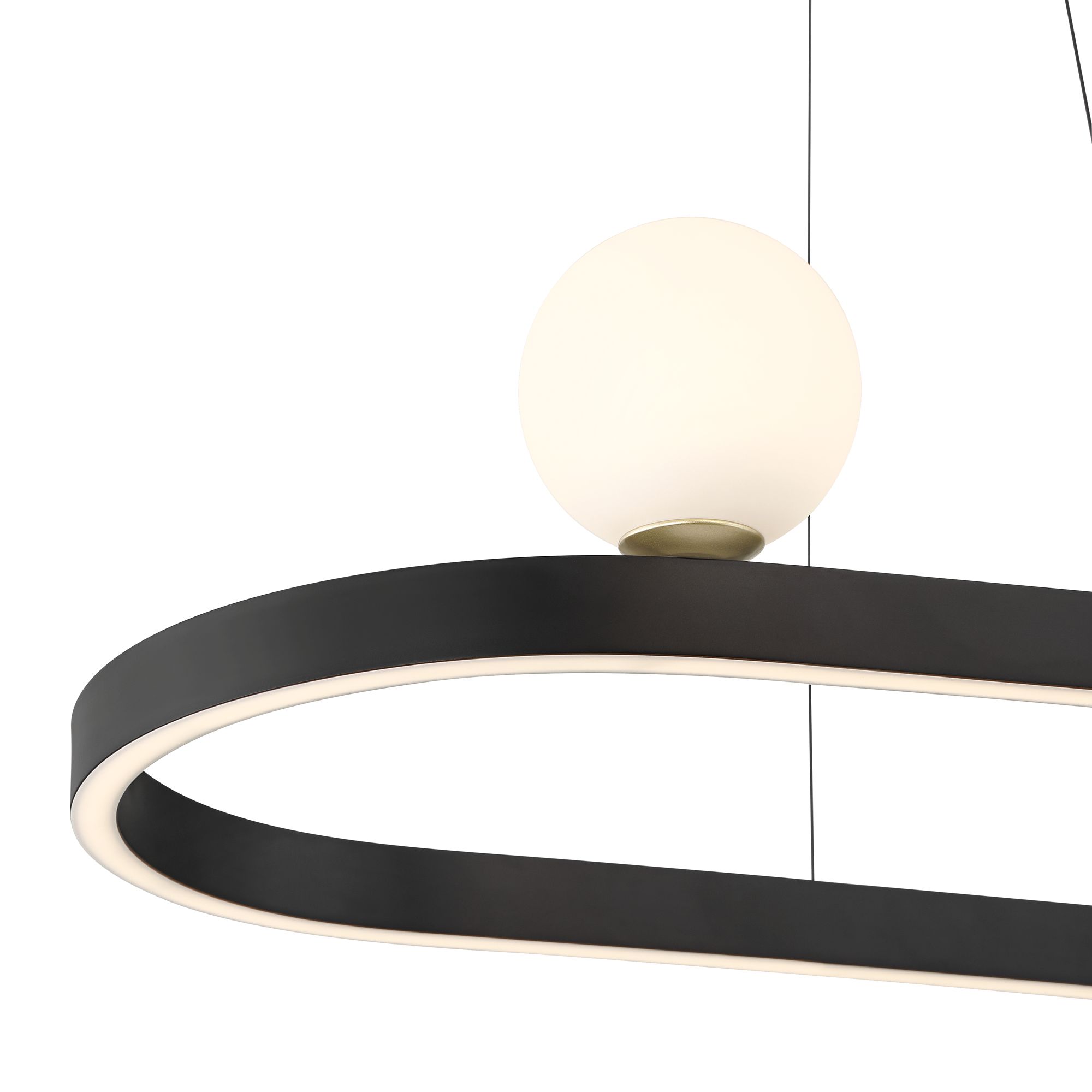 Watch A Video About the Possini Euro Allen Gold and Matte Black LED Island Pendant