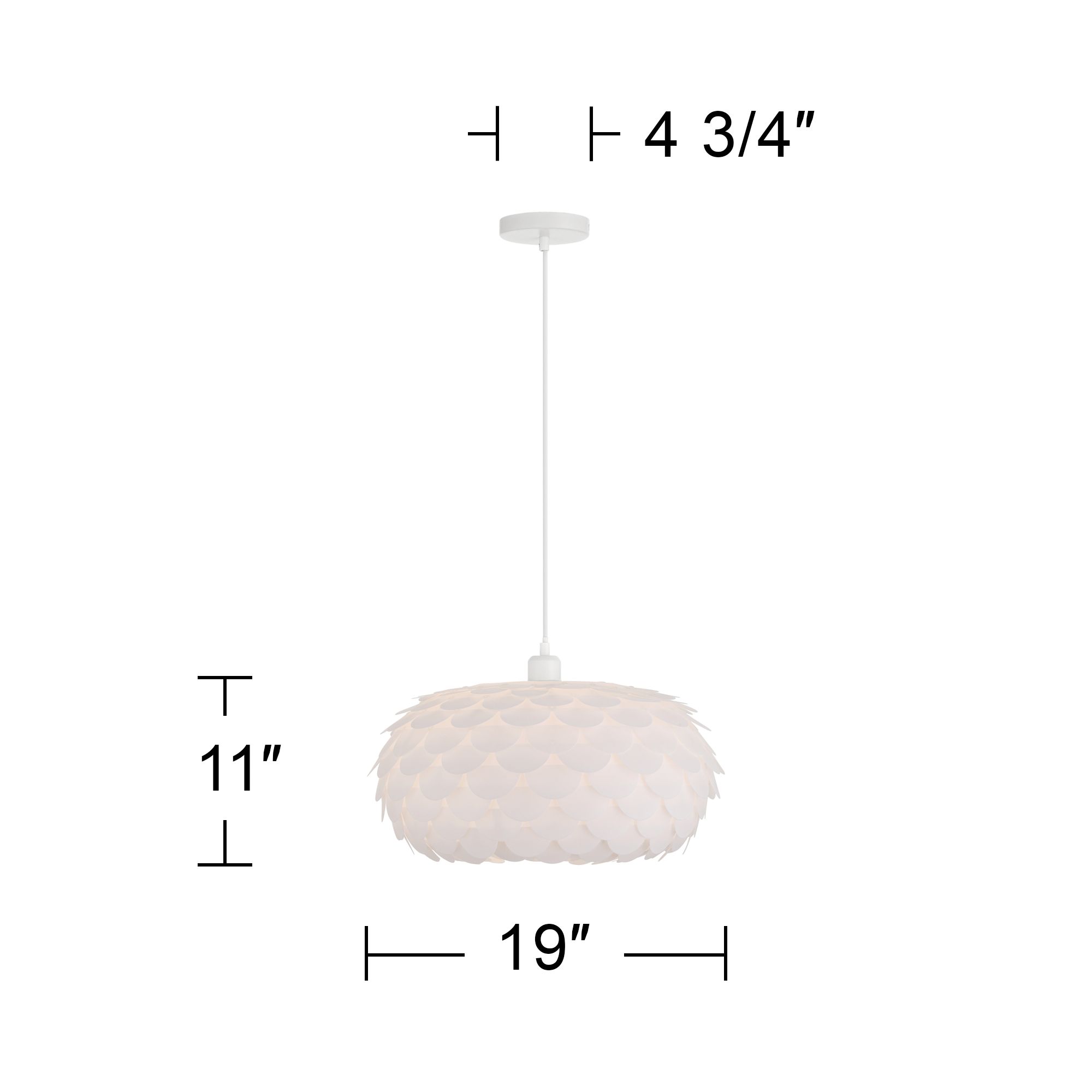 Image 7 Possini Euro Allium 19" Wide White Pendant Light more views