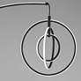 Possini Euro Allura Black 79" High 3-Ring LED Modern Arc Floor Lamp